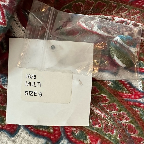 NWT Bigio Collection Paisley and Metallic Lined Long Blazer Neiman Marcus Sz 6 - Picture 11 of 11